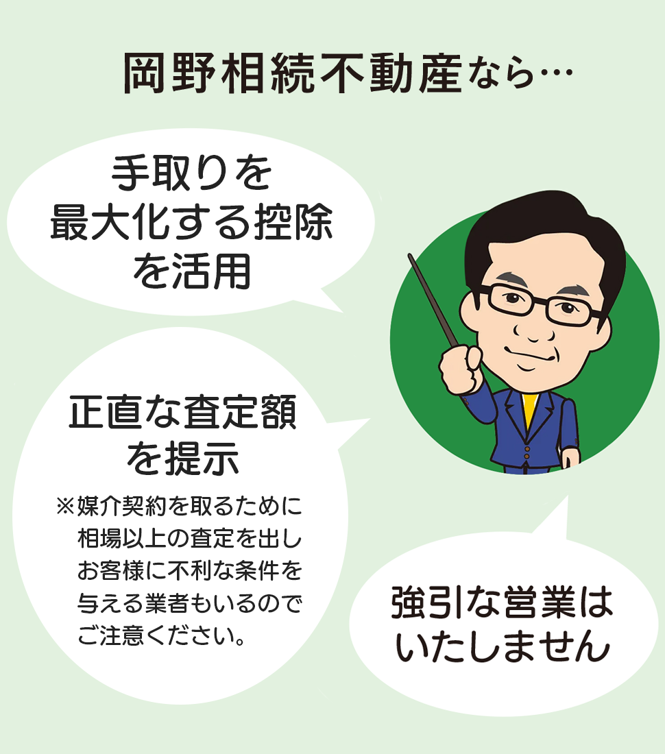 岡野相続不動産なら無料で物件査定を実施