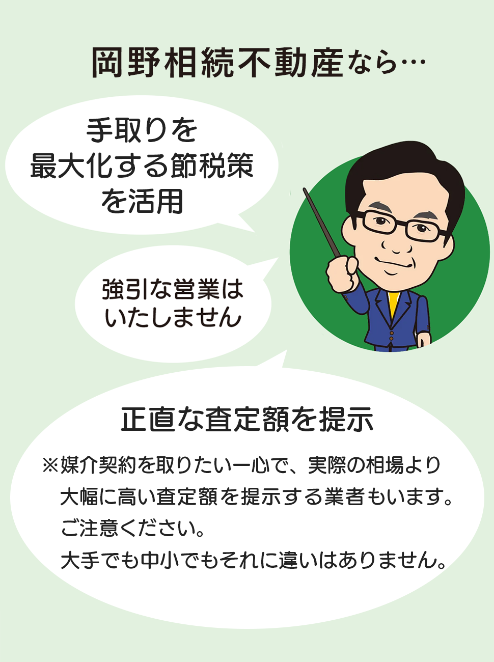 岡野相続不動産なら無料で物件査定を実施