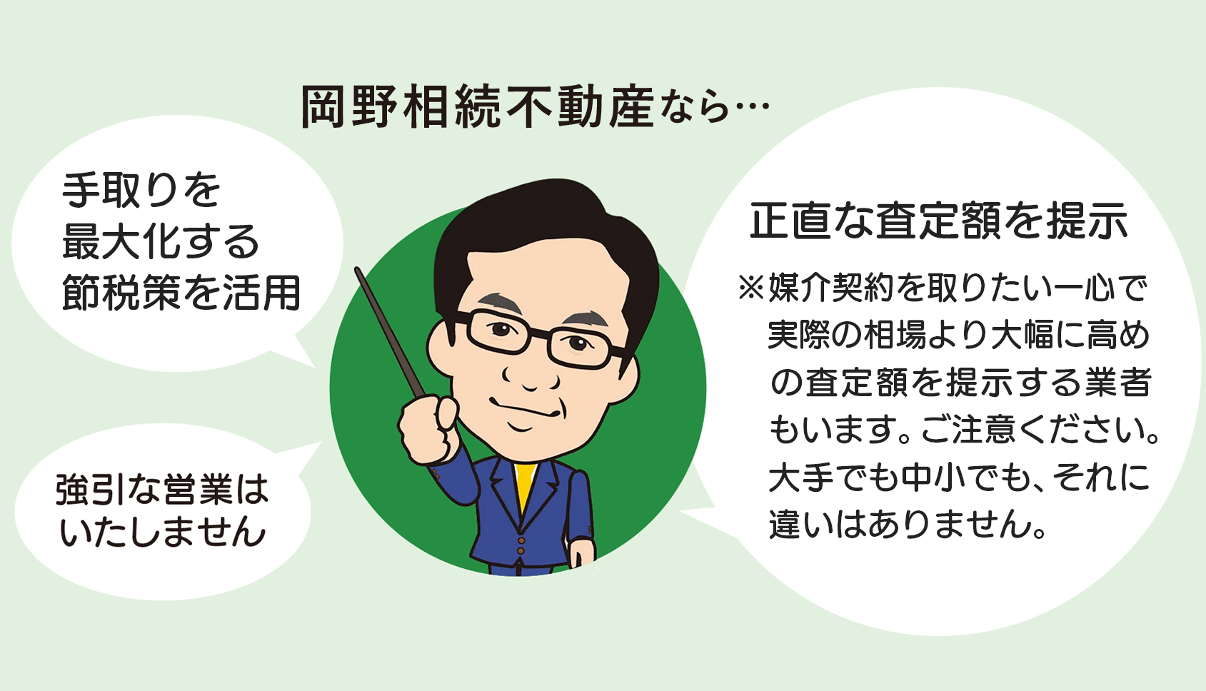 岡野相続不動産なら無料で物件の査定を実施